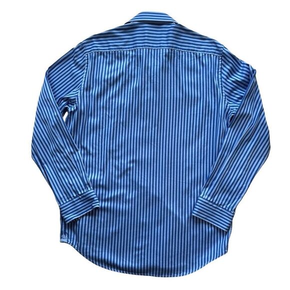 Robert Graham Long Sleeve Button Down Shirt Size 16.5 42 Blue Striped - Picture 13 of 14